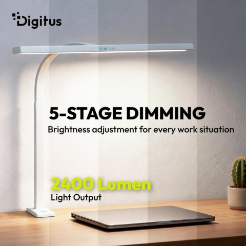 Lampa biurkowa LED, 80 cm, 2400 lm, 16 W, temp. barw 3000K-6500K, biała
