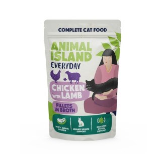 ANIMAL ISLAND Everyday kurczak jagnięcina fileciki karma mokra dla kota 85g