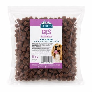 PETITTO - Wapienne kostki z gęsią- dla psa 500g