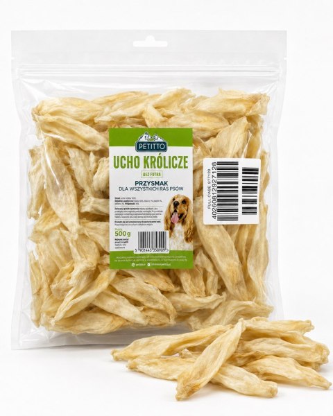 PETITTO - ucho królicze bez futra -500 g