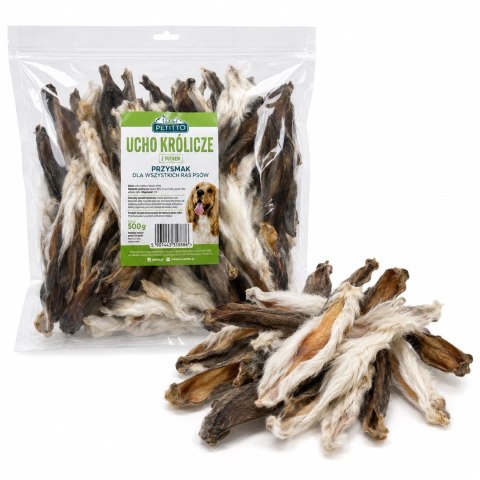 PETITTO - ucho królicze z futrem- 500 g