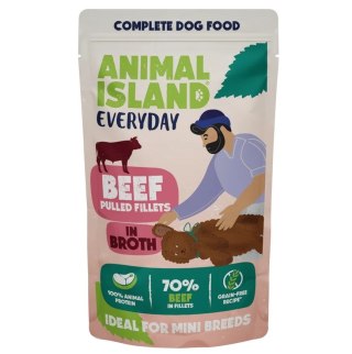 ANIMAL ISLAND mokra karma fileciki w rosole dla psa WOŁOWINA 150G