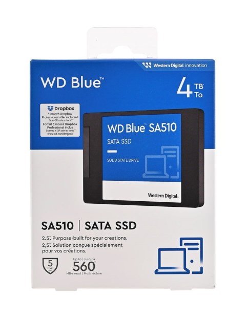 Dysk SSD WD Blue 4TB 2,5" SATA WDS400T3B0A