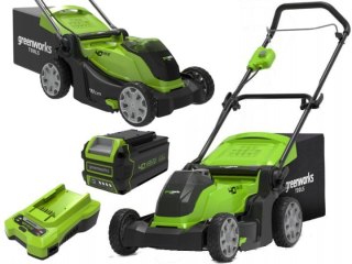 40V Kosiarka 41cm GREENWORKS G40LM41K4 - Zestaw ładowarka + akumulator 4Ah - 2504707UB (OUTLET)