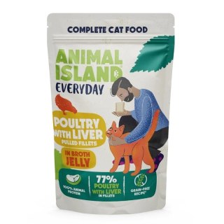 ANIMAL ISLAND Everyday drób z wątróbką w galarecie 85 g
