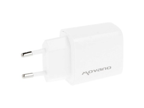Ładowarka GaN 20W USB-C PD + USB-A (biała)