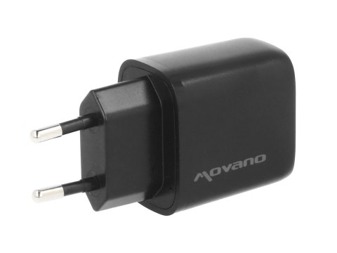 Ładowarka GaN 20W USB-C PD + USB-A (czarna)
