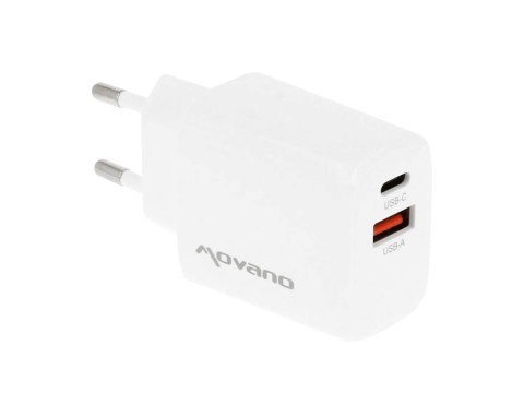 Ładowarka GaN 30W USB-C PD + USB-A (biała)