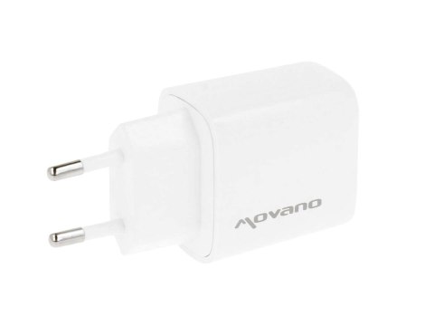 Ładowarka GaN 30W USB-C PD + USB-A (biała)