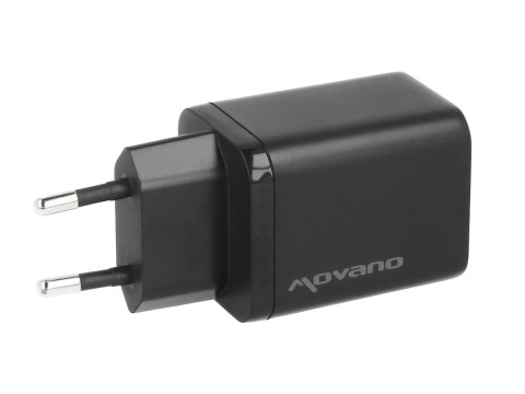 Ładowarka GaN 45W USB-C PD + USB-A (czarna)
