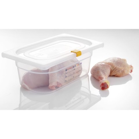 Klipsy do pojemników do żywności HACCP 12 szt. - żółte Hendi