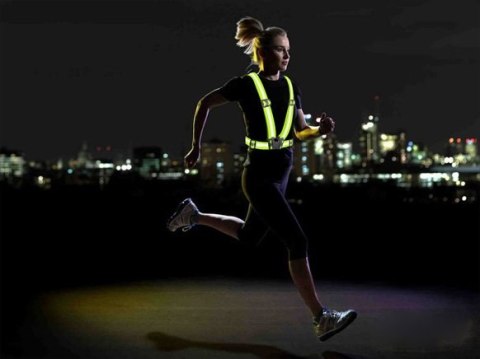 Szelki odblaskowe na rower motor do biegania kamizelka odblaskowa czarny