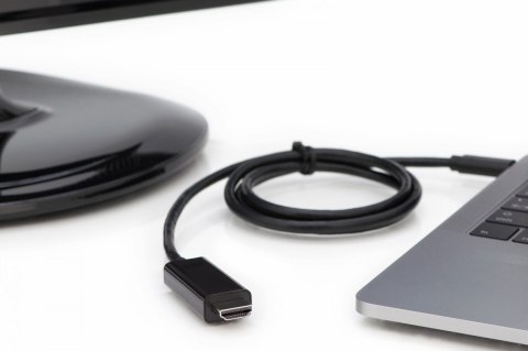 Kabel USB Type-C/HDMI M/M USB 3.1 Gen.2 SuperSpeed+ 4K/60Hz 18Gbps 5m czarny