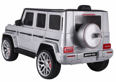 Auto Na Akumulator Mercedes G63 S306-1 Srebrny LEAN CARS