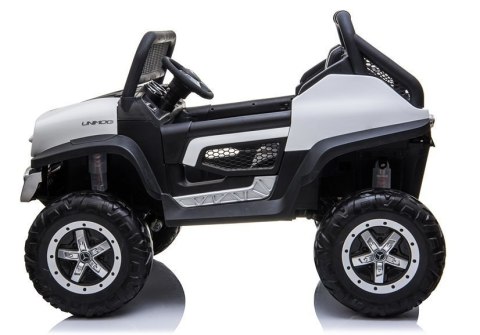 Auto na Akumulator Mercedes Unimog 4x4 Dla Dzieci Światła LED MP3 Biały LEAN CARS