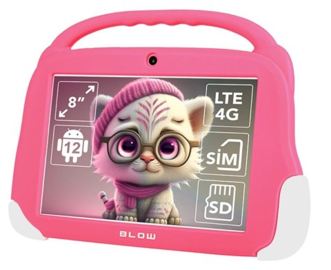 Tablet KidsTAB8 4G 4/64GB Różowe etui