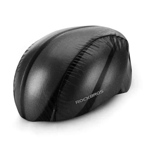 Pokrowiec przeciwdeszczowy na kask rowerowy czarny ROCKBROS