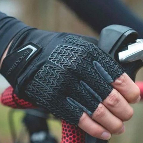 Rękawiczki rowerowe z wkładkami żelowymi rozmiar S szare ROCKBROS