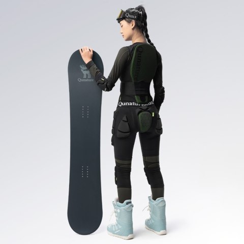 Ochraniacze bioder spodenki na narty snowboard łyżwy Advanced rozmiar XL - czarne Qunature