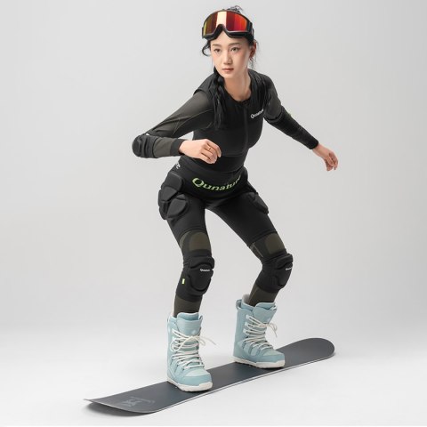 Ochraniacze bioder spodenki na narty snowboard łyżwy Advanced rozmiar XL - czarne Qunature