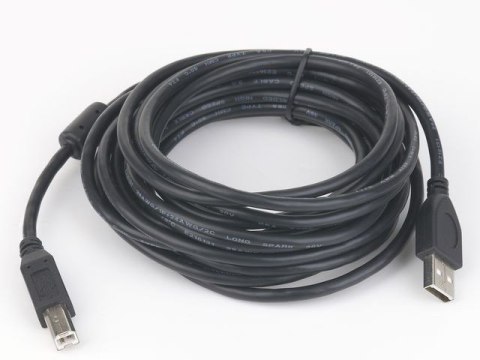 Kabel USB 2.0 typu AB AM-BM 1.8m FERRYT czarny Gembird