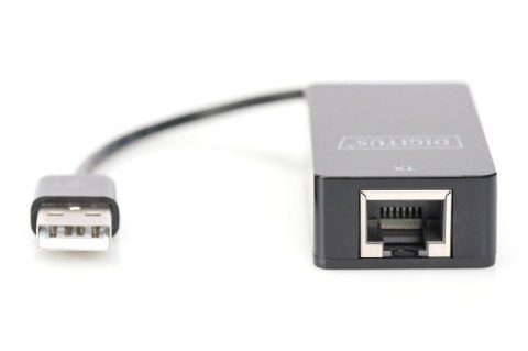 Przedłużacz/Extender USB 1.1 po skrętce Cat.5e/6 UTP/SFP do 45m, czarny, 20cm Digitus