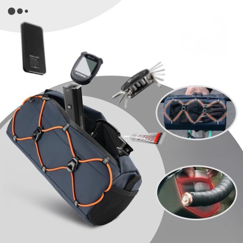 Torba rowerowa mocowana na kierownicę 2.2 l - niebieska ROCKBROS