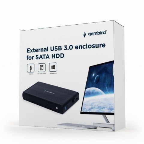 Obudowa zewnętrzna 3.5 USB 3.0 Czarna