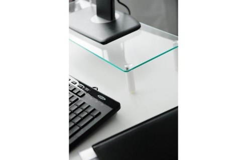 Szklana podstawa dla monitora, powierzchnia robocza: 56x21cm, max. obciążenie: 20kg
