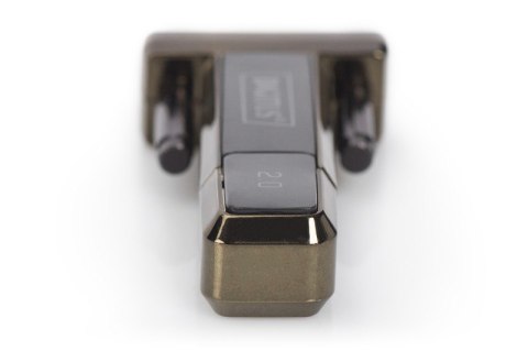 Konwerter / Adapter USB-A 2.0 męski do RS232 (DB9) męski | Chipset Prolific PL2303GT | Mocowanie na śruby | z dodatkowym kablem 