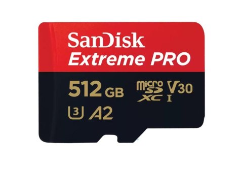 Karta pamięci Extreme Pro microSDXC 512GB 200/140 MB/s A2 V30 U3